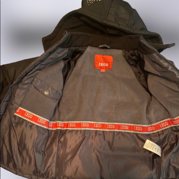 IZOD Winter Jacket with Flannel Hoodie - Picture 2 of 5